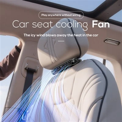 CF06 Kipas Penyejuk Leher Tempat Duduk Kenderaan 3000mAh Kipas Tempat Duduk Kereta